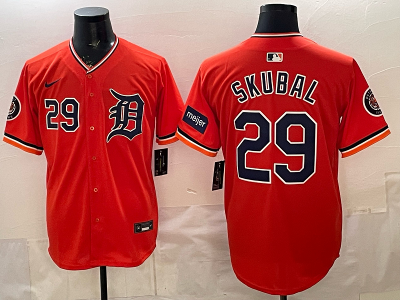 Men Detroit Tigers #29 Skubal orange Game Nike MLB Jersey 2026032004